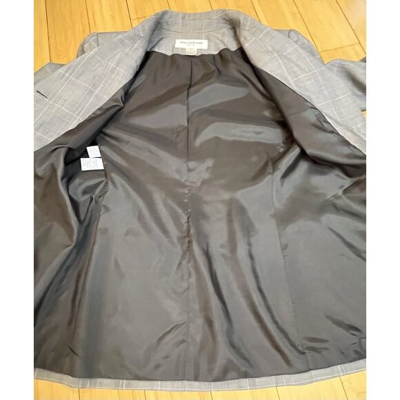 Jones New York Petite Gray Blazer Women's Size 8P Three Buttons, Lined - Picture 6 of 8